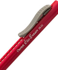 Red Clic Retractable Eraser With Grip Pack Of 3 Assorted Barrel Colors Latex Free White Eraser Refillable And Extra Long