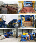 Straight Up Heavy Duty Concrete Block Making Machine Built Tough To Crank Out Durable Paving Bricks And Structural Blocks Without The Headache For Active Job Sites And Workshops, featuring multiple views with blocks.