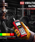 5-In-1 Vibration Meter With Remote Sensor For Industrial Motors, HVAC, Pumps And Engines - Pro-Grade Acceleration, Velocity, Displacement, Frequency, And Temperature Diagnostic Tool For Predictive Maintenance on pump piping