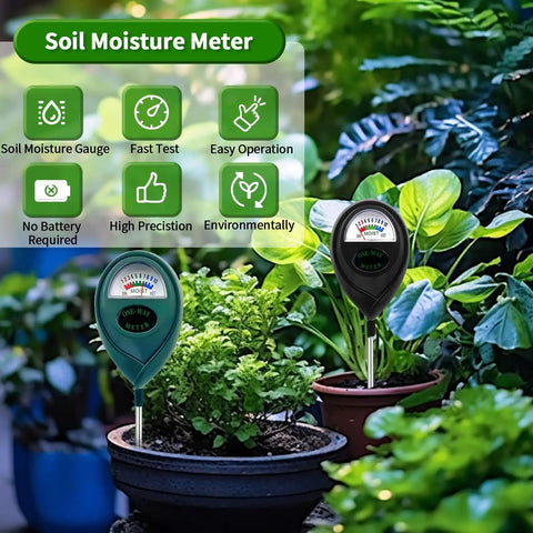 Extended Long Probe Soil Moisture Meter For Deep Pots And Garden Beds No Battery Needed Plant Water Meter And Hygrometer For Indoor Outdoor Care Precise Moisture Sensor To Keep Your Plants Healthy Plant Parent Approved, battery-free meter in potted plants