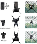 Fence Mount For GoPro Hero Series And Action Cameras On Chain Link Backstops For Baseball Softball Tennis And Paddle Boards With Dual High Density Retractable Ropes Four Rope Buckles And A Strong Durable Grip