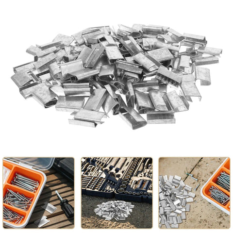 Heavy Duty Steel Strapping Buckle Seals 1kg Pack Pet Banding Clips with tools for shipping