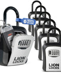 Rock Solid Key Lock Box Safe With Combination For Real Estate Home Car And Vacation Rentals Waterproof Key Safe Made From Heavy Duty Aluminum Alloy And Steel Easy Install Pack Of Six