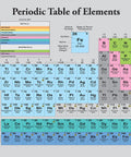 Three Pack Laminated 3 Mil Periodic Table Of Elements Poster Grey And Muscular And Skeletal System Anatomy Posters 18 By 24 Inches