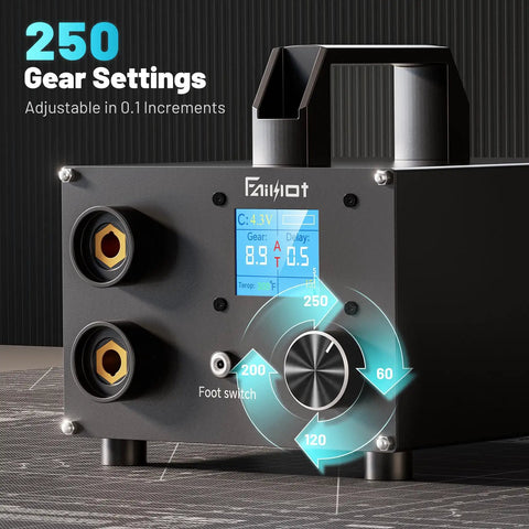 Battery Powered Spot Welder With Upgraded LCD Screen 80 Gear Adjustable Output for 18650 Battery Welding Machine, control panel view