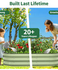Raised Garden Bed 4x2 Ft Oval Open Bottom Galvanized Steel, 12 Inch Deep For Outdoor Veggies And Herbs, Rust Resistant Metal Planter