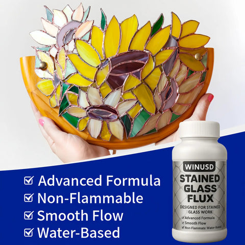 8oz Liquid Solder Flux For Stained Glass Soldering Supplies And Electrical Repairs Water Based Formula Pro Grade Safe