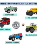 Beef Up 0.5M 32T Spur Gear And 8T Pinion Conversion Kit with multiple Axial SCX24 RC models for upgrades and accessories