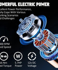 Rugged Electric Steel Cable Winch With 5.7HP High Power Motor showcasing internal motor structure and specifications.