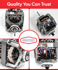 Collage of induction dryer motor replacement for Kenmore and Samsung DC31-00055G with various detailed views.