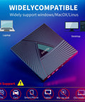 External CD DVD Drive For Laptop And PC USB C Portable Disk Burner Reader Writer CD RW DVD RW Lightning Fast 8X DVD And 24X CD