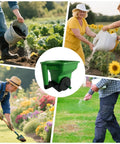 Handheld Lawn Spreader For Grass Seed And Fertilizer No Clog Easy Grip Portable Hand Powered Spreader in garden use