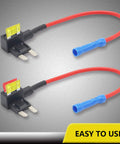 12V Car Add A Circuit Fuse Tap Adapter Kit With Mini ATS Blade Fuse Holder Dual Slot for safe circuit expansion, two units shown