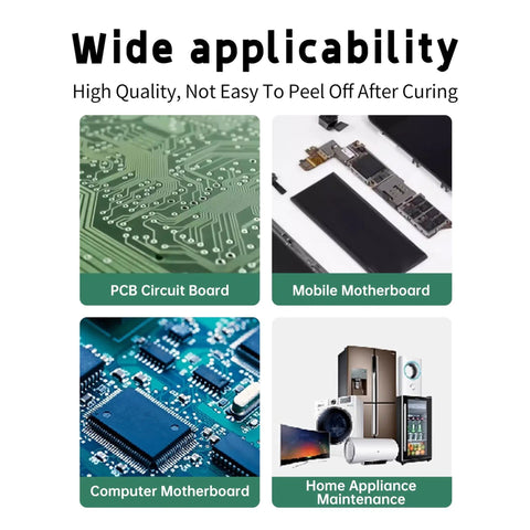 Wide applicability of 3 Pack UV Solder Mask Ink for PCB Repair across various circuit boards and home appliances.
