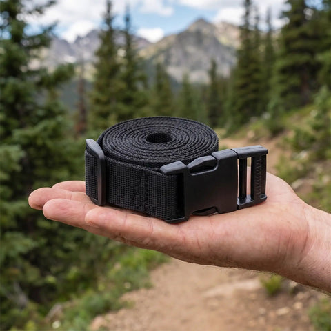 Adjustable Nylon Webbing Straps 59 By 1 Inch 6 Pack With Side Release Buckles for camping held in hand outdoors
