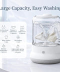 Total Game Changer Mini Washing Machine For Underwear And Delicates Rechargeable Cordless Travel Cup with easy washing features visible.