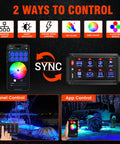 8 Gang Bluetooth RGB Switch Panel With Toggle Momentary Flash Strobe And Memory Function, control with app and panel, IP65 Rating