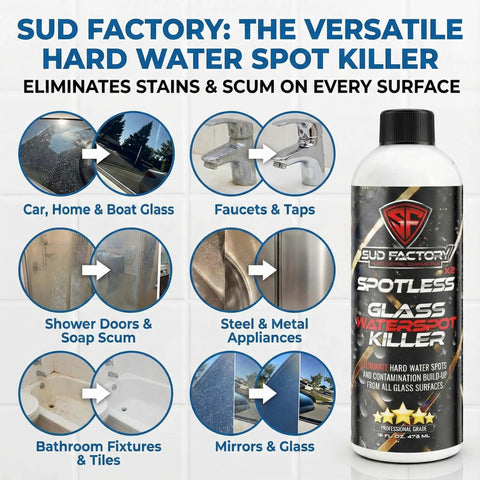 Hard Water Spot Remover For Glass Spotless X2 no scrubbing easy on shower doors car windows professional strength 16 oz