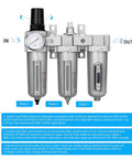 Heavy Duty Three Stage 3/4 Inch NPT Air Drying System With Particulate Filter Coalescing Filter Desiccant Dryer And Air Regulator Metal Bowl Auto Drain Pro Grade For Paint Spray And Plasma Cutter diagram