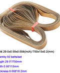 Heavy Duty Replacement PTFE Teflon Belts for FR900 Continuous Band Sealer 50 Pcs, Nonstick surface, 29.5 by 0.59 Inch, high temp resistant