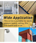 Collage featuring 20 Pcs M4 X 20 Hollow Door Anchor Set For Hollow Walls Stainless Steel Cavity Fixing Anchors application examples.