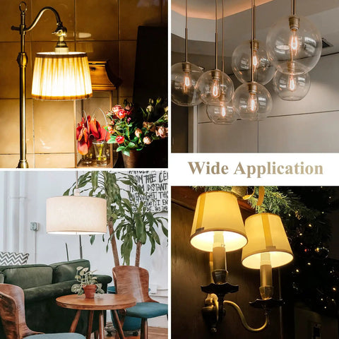 Lamps illustrating the wide application of Two Pack E26 Medium Base Ceramic Light Socket With 6 Inch Prewired Lead And White Shade Ring