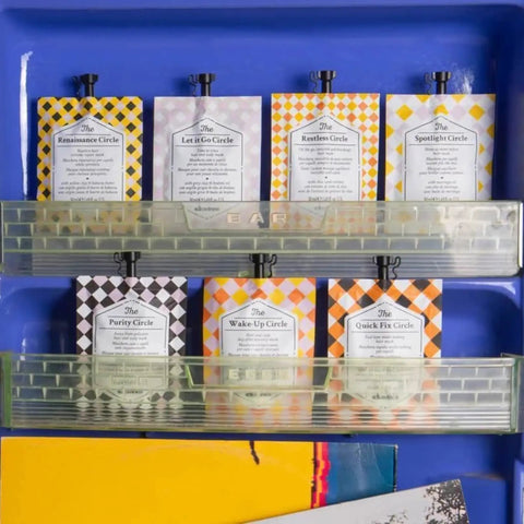 Three Minute Express Hydration Hair Mask For Silky Smooth Strands With Hyaluronic Acid To Deep Condition And Detangle Tangles Quick For A Total Hair Glow Up And Snatched Ends displayed in a colorful organizer.