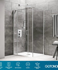 Modern bathroom with 12 Inch Rainfall Shower Head And Wall Mounted Shower System With Solid Brass Pressure Balancing Valve And Handheld Handle, Chrome Finish, Complete Premium Spa Like Shower Combo For Modern Bathrooms