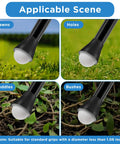 4 Pack Golf Ball Grabber Kit With Suction Cup Retriever on grass, holes, puddles, bushes showing versatile retrieval applications.