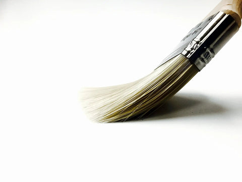 Excalibur Chinex Two Point Five Inch Pro Grade Paint Brush With Hand Formed Chisels Unfinished Hardwood Sash Handle Stainless Steel Ferrule