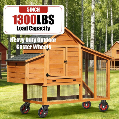 Five Inch Heavy Duty Caster Wheels Set Of Four All Terrain Swivel Casters With Locking Brakes on outdoor wooden structure.