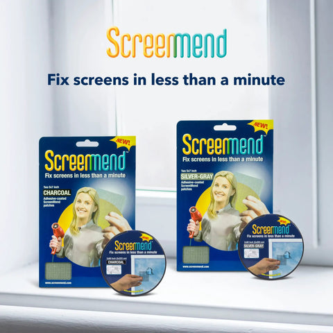 Window Screen Repair Kit 5 By 7 Inch Patch Silver Two Patches For A Quick Handy Screen Fix On Window Screens Doors Tent Mesh RV Pool