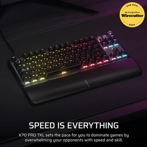 Dope K70 Pro Rgb Tenkeyless Mechanical Gaming Keyboard Featuring Pre Lubed Hall Effect Switches and Lightning Fast Rapid Trigger Tech with RGB lighting