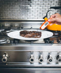 Ultra Fast Digital Meat Thermometer For Backyard Grillin And Cookin With 3 Second Instant Read, 2.75 Inch Probe in steak