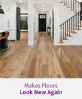 Top Shelf Wood Floor Restorer Plus Slick Gloss Finish And No Fuss One Coat Application That Cuts Down On Scratches While Delivering Solid Heavy Duty Shine For Modern Homes in a modern home with a clean wooden floor.