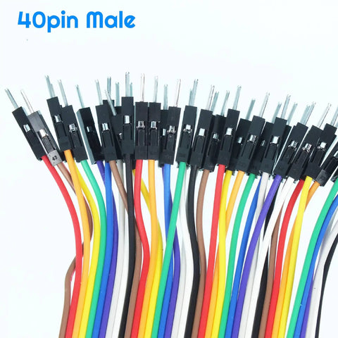 Close-up of 120Pcs Multicolor Dupont Jumper Wires 40 Pin Male To Female Breadboard Kit for Arduino Prototyping 20cm Cables