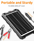 12V Solar Battery Charger Kit With 10W Waterproof Panel And Battery Maintainer Trickle Charger Upgraded Built In Charge Controller