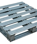 Galvanized Steel Pallet 36x36x4.75 Inch Built Tough, Heavy Duty 8000 Lb Floor Capacity With 4 Way Entry For Forklift And Pallet Jack
