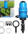 Blue Fertilizer Injector For Drip Irrigation Three Quarter Inch NPT With Adjustable 0.4 To 4 Percent water powered dosing pump