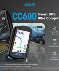 Color Screen Cycling Computer With Wireless GPS Navigation And Reroute Planning displayed on a road with route data and WiFi icons