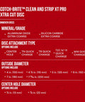 Beefy XT Pro Extra Cut Disc For Heavy Duty Metal Stripping And Rust Removal, Aluminum Oxide, Type 27, size options and specs