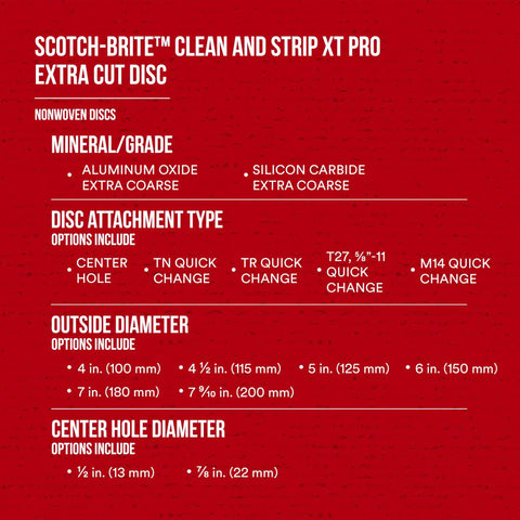 Beefy XT Pro Extra Cut Disc For Heavy Duty Metal Stripping And Rust Removal, Aluminum Oxide, Type 27, size options and specs