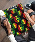 Flag Rasta Print Acrylic Clipboard With Durable Smooth Writing Surface And Clear See Through Deck Holds A4 Or US Letter Papers, lion print