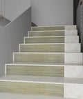 Thickened Brown Wood Grain Wallpaper 16x354 Peel and Stick Wood Textured Oak Removable Waterproof Self Adhesive on staircase