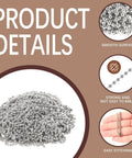 Product details of 300 Pcs Ball Chain Keychain Links 3.9 Inch Beaded Chains Nickel Plated Silver 2.4 Mm Ball Chains Bulk