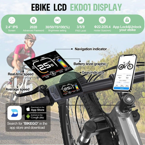 52V 1000W Mid Drive Ebike Conversion Kit With CAN Bus EKD01 Display 46T Chainring 20Ah Battery Mountain And Road Bike Ready To Roll High Torque Mid Drive Motor For Easy DIY E Bike Upgrade