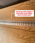 36 Inch Trailer Track Tie Down System With E Track S Track And L Track Anchors mounted on trailer wall
