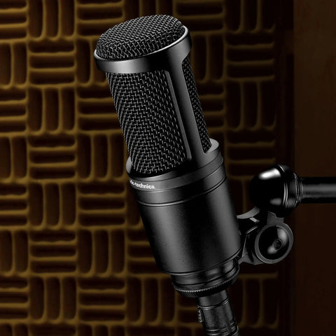 AT2020 Cardioid Condenser Studio Microphone For Project And Home Studio Setup XLR Connector High SPL Handling