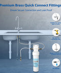 Under Sink Water Filtration System With USA Made Filter High Capacity Removes Lead Chlorine Heavy Metals Taste Odor And Chemicals