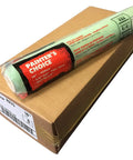 Three Pack Of Eighteen Inch Painter S Choice Roller Covers, 3/8 inch nap paint roller in packaging on cardboard box.